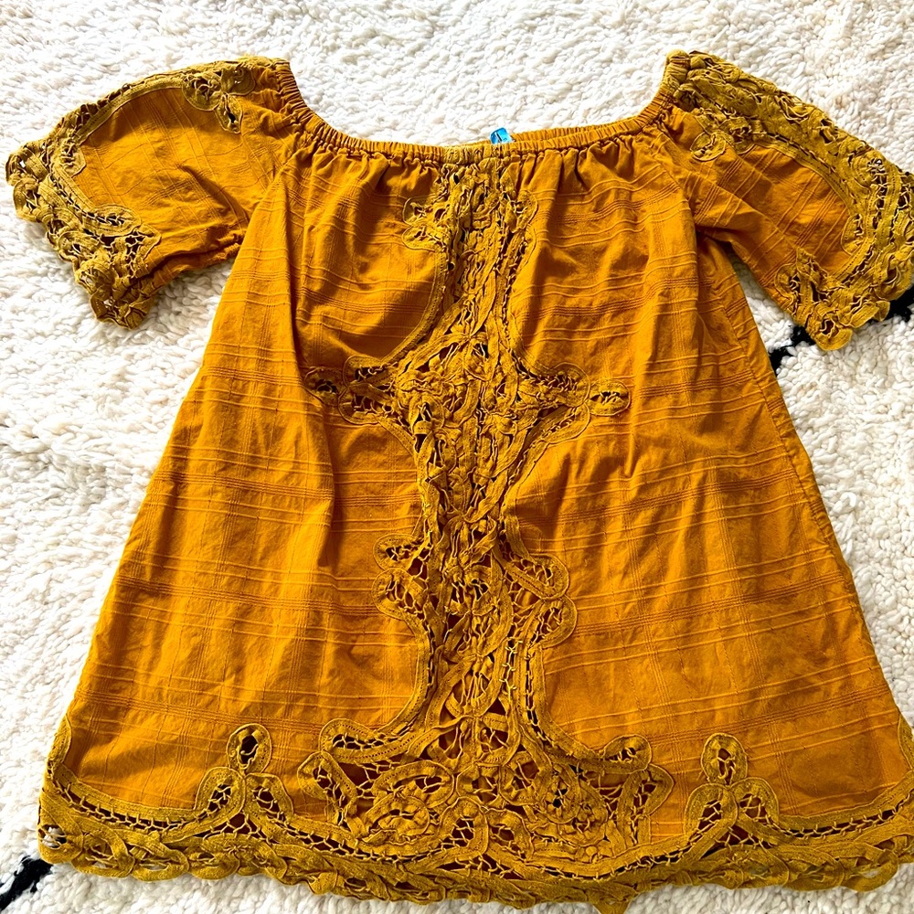 Free people tunic, or mini dress off shoulder xs